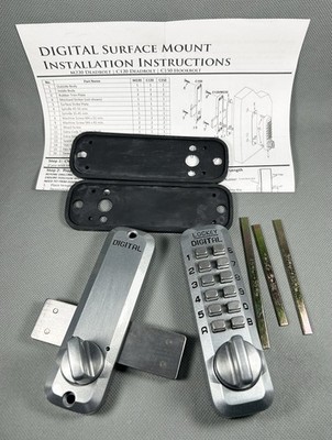 Lockey Surface Mount Hook Bolt Mechanical Digital Lock Parts Silver *Read*