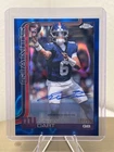 2025 Topps Chrome NFL Jaxson Dart Blue lava Auto /150 Color Match RC Giants