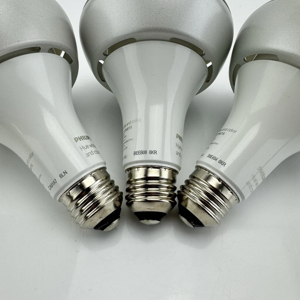 3 x Philips Hue White and Color Ambiance BR30 Bluetooth Smart LED Bulb 630 Lumen - Image 4 of 4