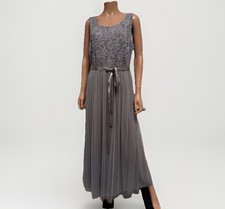 Candalite Gray Silver Tulle Lace Prom Dress Women  s Size XL