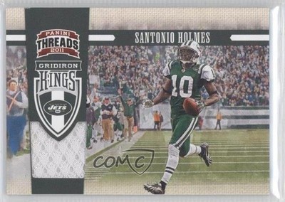 2011 Panini Threads Pro Gridiron Kings Materials 35/299 Santonio Holmes #39 0a1