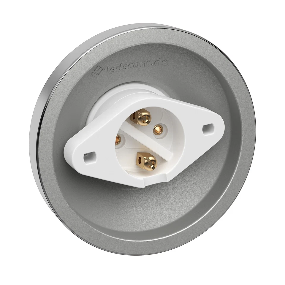 Plafoniera LED Elektra porcellana argento incl. lampada a specchio E27 461lm - Immagine 2 di 4