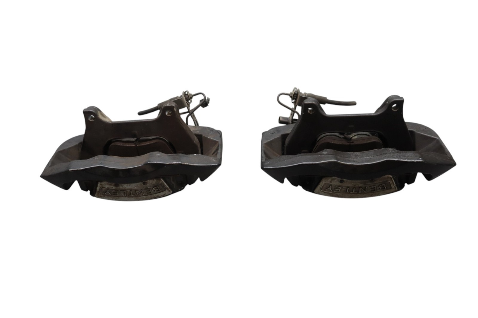06-12 Bentley Continental GTC Front Left & Right Side Brake Calipers Black Oem
