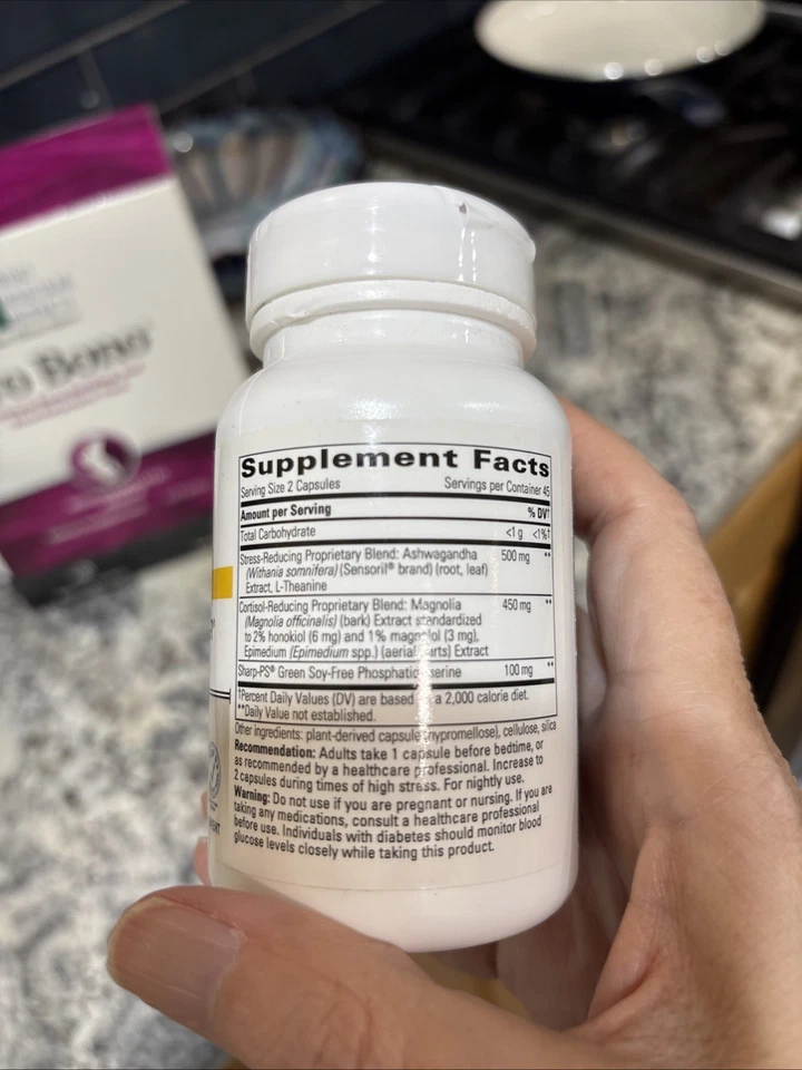 Менеджер кортизола Integrative Therapeutics 90 штук без аллергенов, веганский, без глютена - Изображение 4 из 4