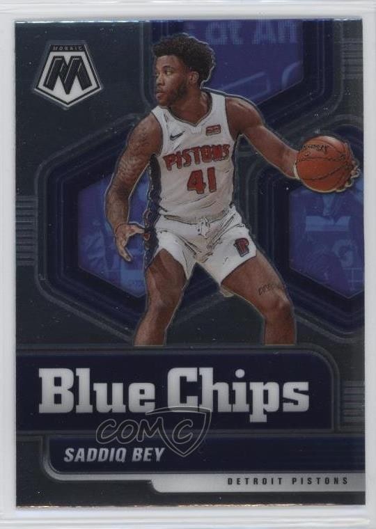 2020-21 Panini Mosaic Blue Chips Saddiq Bey #4 17t2