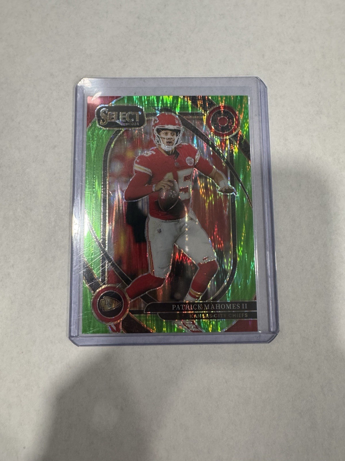 2024 Panini Select - Club Level Patrick Mahomes  Neon Green Shock Prizm /499