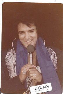 RARE ELVIS ORIGINAL PHOTO SYRACUSE DATED 7/20/75 ACTION LEN LEECH