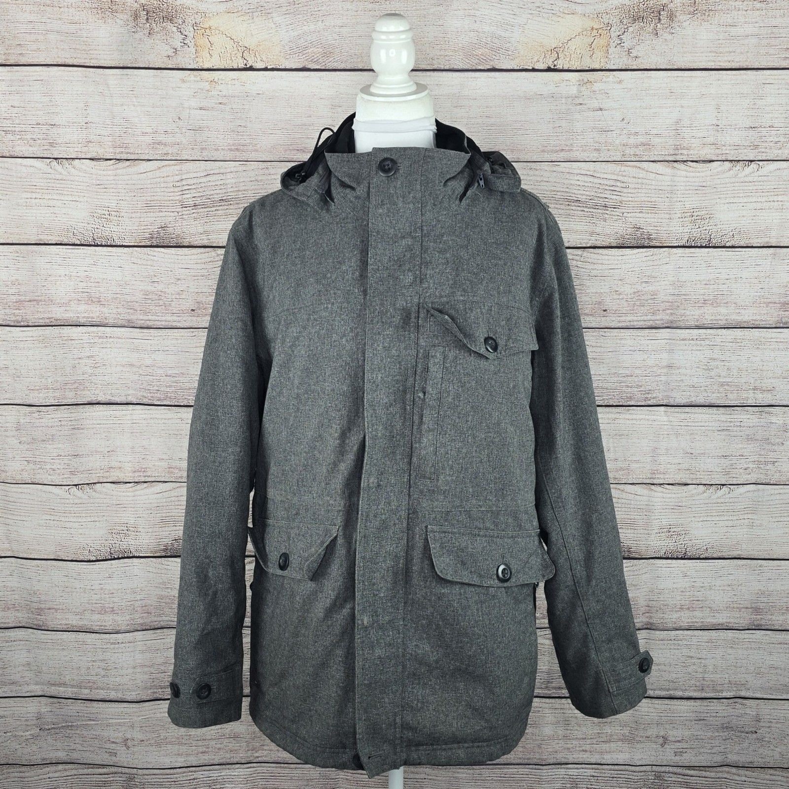 Men's L.L. Bean Parka Jacket 3 in 1 Coat Removable Shell Waterproof All Season M image 7