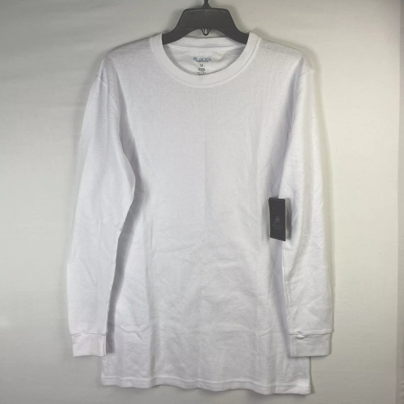 МУЖСКАЯ ТЕРМОРУБАШКА HENLEY ИЗ ВАФЕЛЬНОГО ТРИКОТАЖА BLUE ICE ЯРКАЯ - РАЗМЕР МУЖСКОЙ L - БЕЛЫЙ 6890₽