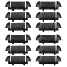 12 Pack Different Coarse Replacement Roller Heads 1 Count Pack of 12 , Black