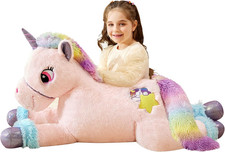 Giant Unicorn Stuffed Animal Plush Toy,Big Large Jumbo Soft Toys,43" Huge Size C