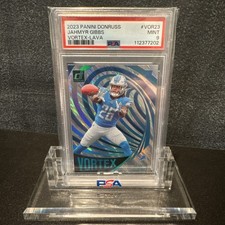 2023 Donruss Football Jahmyr Gibbs Vortex Lava 5/10 Color Match Lions Rookie