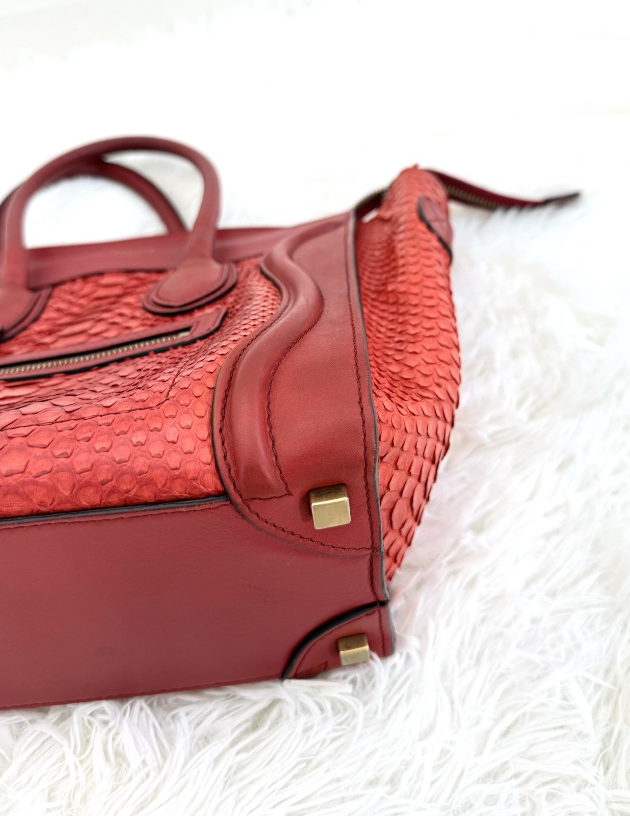 *RARE* Celine Python Leather Micro 27CM bicolour … - image 12