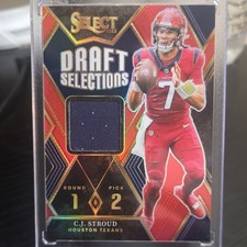 Panini 2023 Select C.J. Stroud Texans Draft Selections Memo Prizm RC DAM-CST