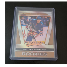 Upper Deck 2025-26 MVP Hockey Matthew Robertson Copper Script RC #261 Rangers