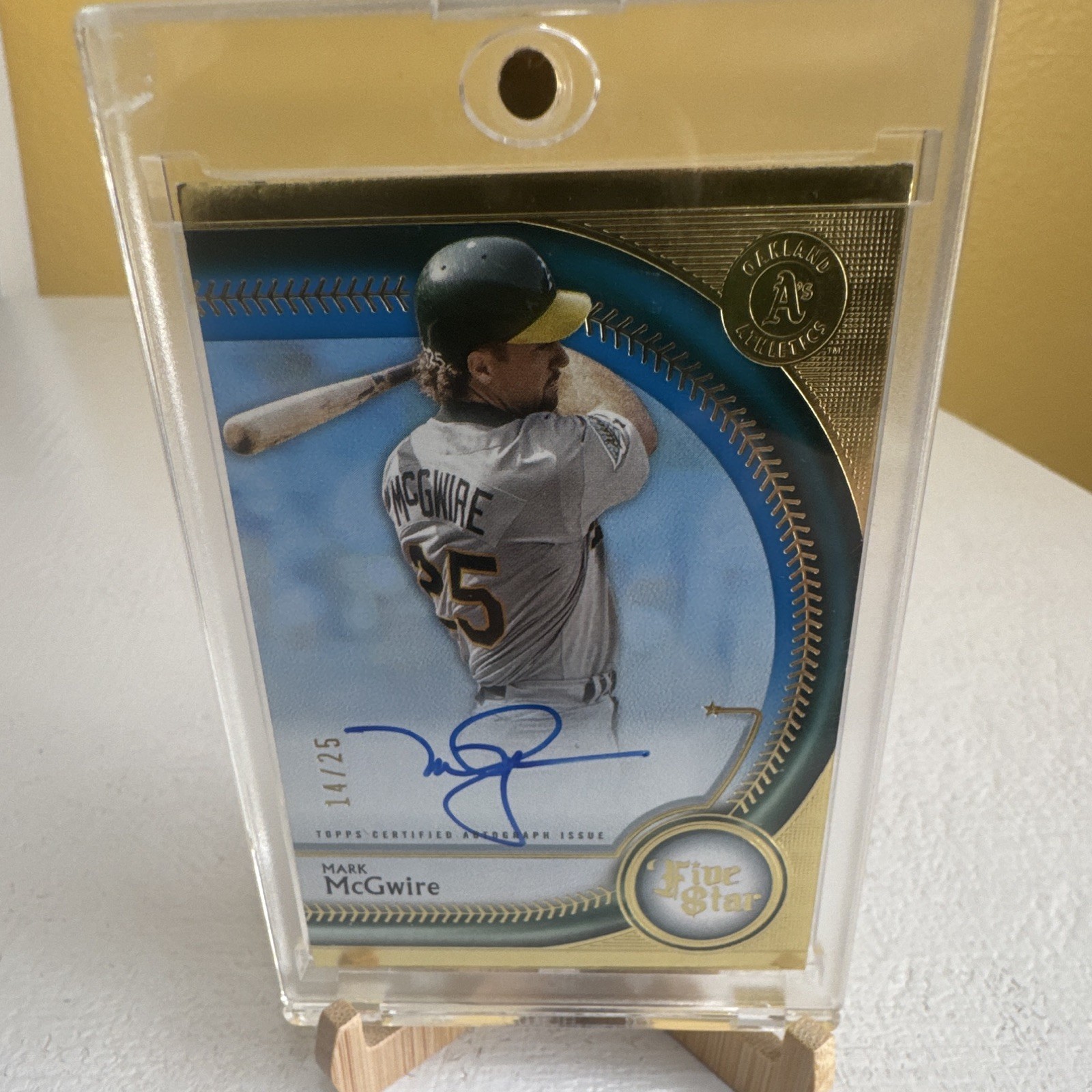 2025 Topps Five Star Mark McGwire Auto Blue /25 #FSA-MM Oakland Athletics