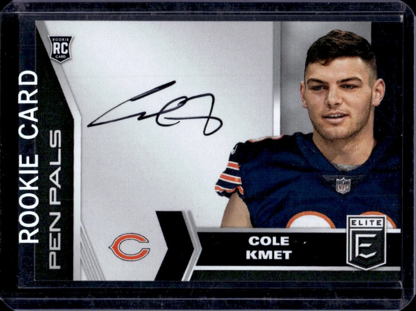 2020 Donruss Elite Cole Kmet Pen Pals RC Rookie Auto #PP28 Bears