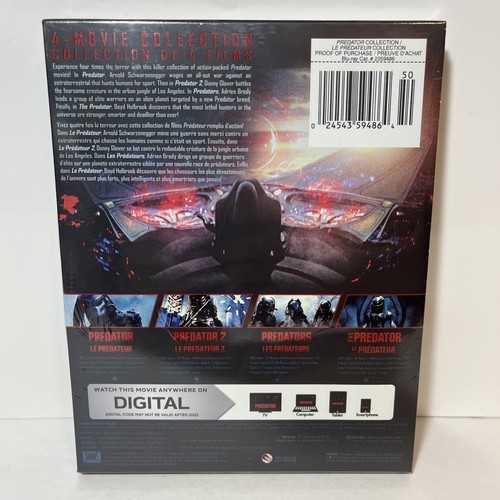 Predator: 4-Movie Collection Blu-ray + Digital Copy NEW SEALED - Bild 2 von 5