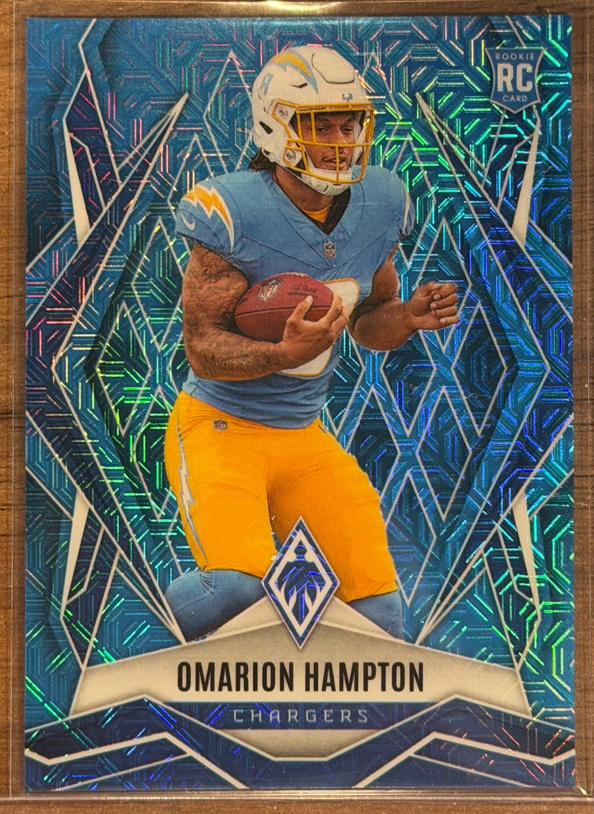 2025 Panini Phoenix Football Omarion Hampton Light Blue MOJO (RC) 10/85 #192
