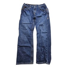 Ariat M5 Straight Leg FR Work Pants Mens 32x30 Blue Denim CAT 2 10015160