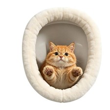 Funny 3D Cat Toilet Stickers Self-adhesive DIY Wall Sticker 1PC