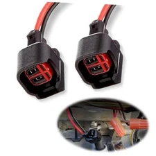 Car Fuel Injector Connector, EV6 EV14 Low-frequency Leaded Multi 2 PCS Black