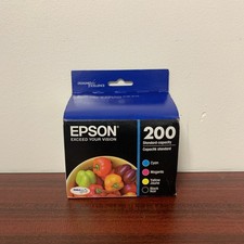 EPSON 200 TRI COLOR CYAN MAGENTA YELLOW BLACK INK CARTRIDGES