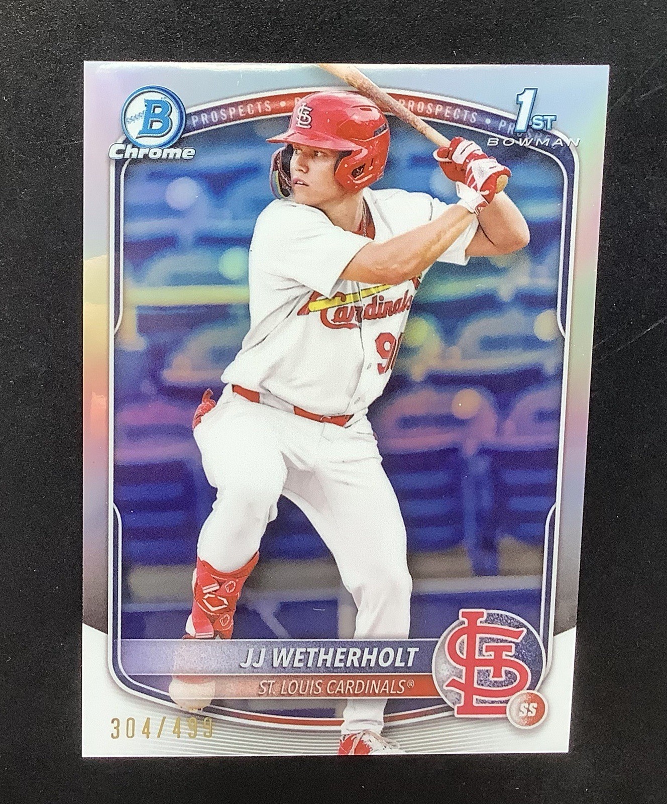 2025 Bowman Chrome JJ Wetherholt 1st Bowman REFRACTOR /499 Cardinals #BCP-22
