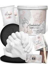 3D Handabdruck Set Paare mit 3 Farben - Gipsabdruckset f. zwei mit Alginat 
