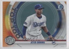 2020 Bowman Scouts Top 100 Chrome Orange Refractor 11/25 Jeter Downs #BTP-60 1v3