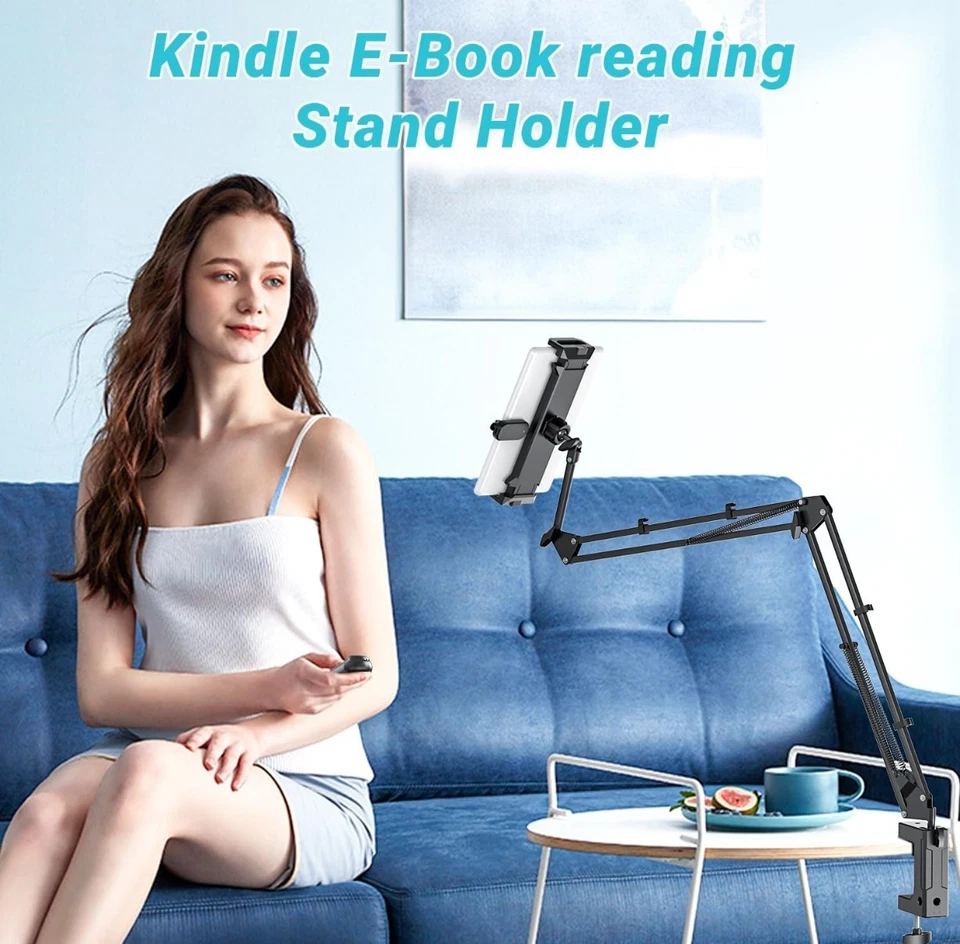 Overhead Bed Tablet Stand - Height Angle Adjustable Holder - Image 2 of 4