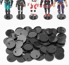 50 Pieces Round Clear Action Figure Display Stands Compatible with 3.75 inch Vin