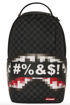 SPRAYGROUND 'WHAT THE BEEP'  CENSORED SHARK BACKPACK