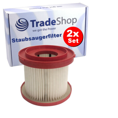 2x HEPA-Filter Ersatz für viele Milwaukee Staubsauger wie M18 VC2-0 0880-20
