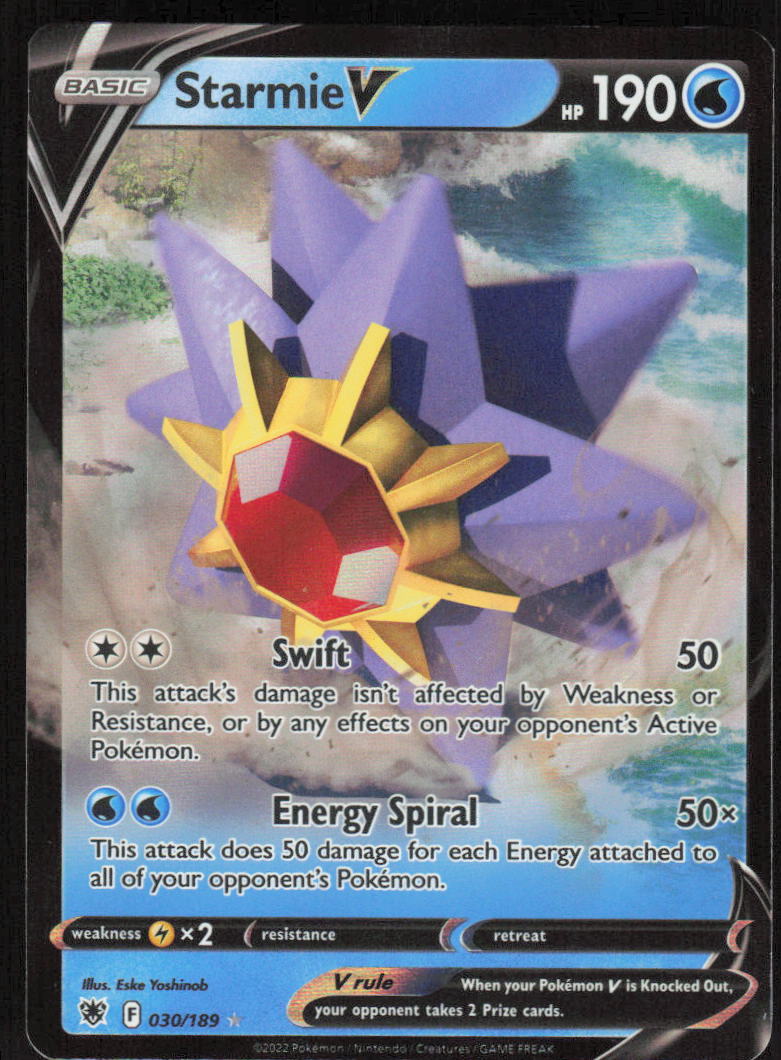 Pokemon TCG SWSH10: Astral Radiance #030/189 Starmie V NM