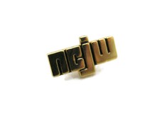 NCJW Lettered Initial Monogram Pin Gold Tone