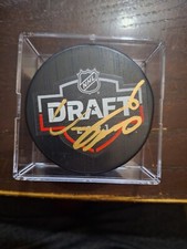 Vincent Iorio Washington Capitals 2021 Draft Signed Puck