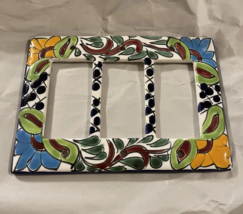 Talavera 3 Switch Rocker Wall Face Plate
