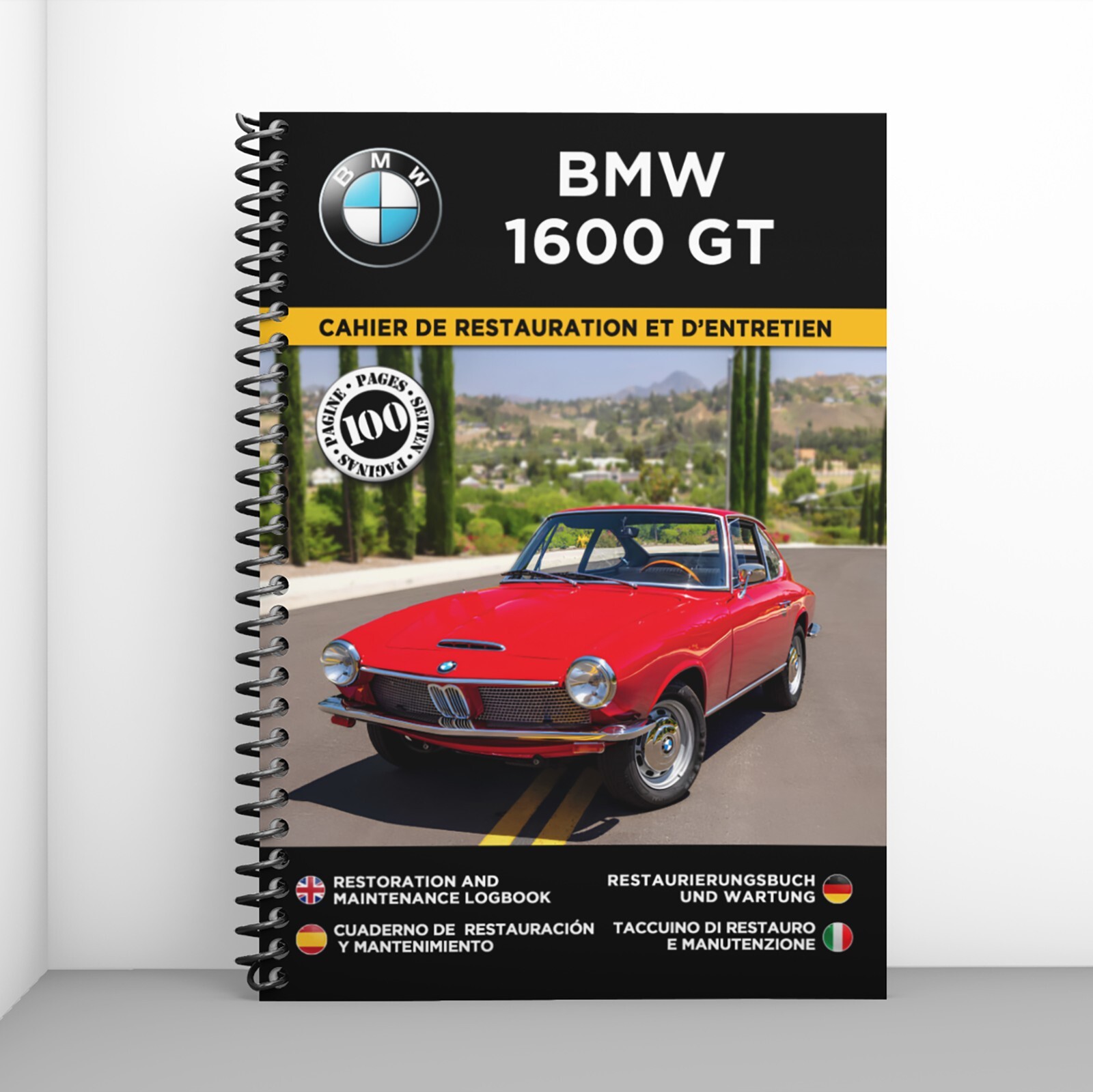 Cahier de restauration BMW 1600 GT livre d'entretien technique pour auto ancienne