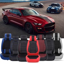 For Ford Mustang Gt500 Shebly 5-seats Full Set Car Seat Cover Pu Leather Cushion