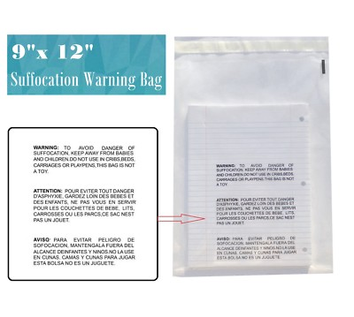 #ad Clear Bags Suffocation Warning Self Seal Merchandise Bag 1.5 Mil ST ShipMailers $21.99