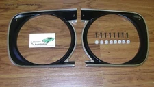 Headlamp Bezels w/screws Standard 68 Camaro *In Stock* non-RS bezel set 1968