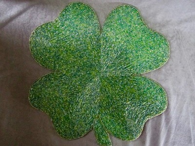 SHAMROCK ST. PATRICKS STOREHOUSE 15'' BEADED CHARGER CENTERPIECE- NEW