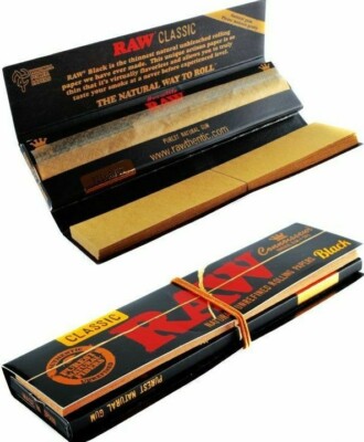 RAW BLACK KENNER KING SIZE BLÄTTCHEN & TIPS (6 PACKUNGEN)