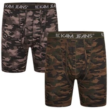 Kam Kingsize KBS813 CAMO PRINT 2 pack Boxer Shorts 2xl,3xl,4xl,5x,6xl,7xl,8xl