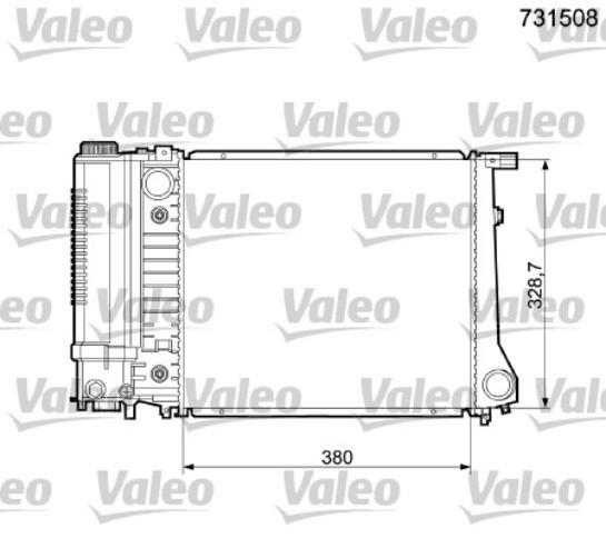 Radiateur de refroidissement moteur Valeo 731508 pièce auto thermique pour climatisation