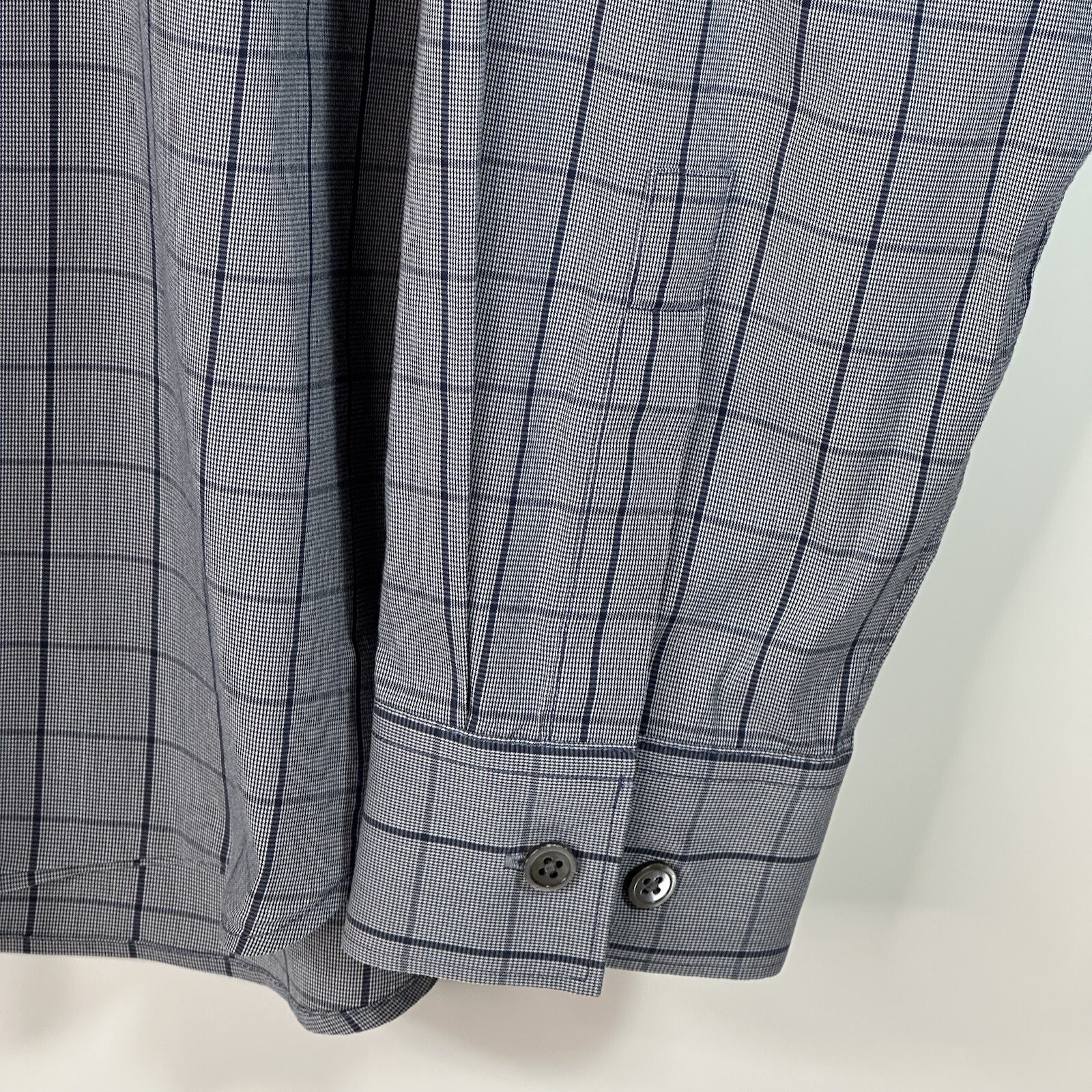 Theory Button Down Shirt Murrary Houndstooth Grid… - image 4