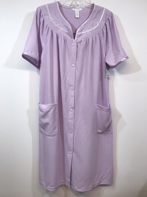 Download ADONNA Bathrobe Housecoat MEDIUM Lilac Purple Waffle Weave ...