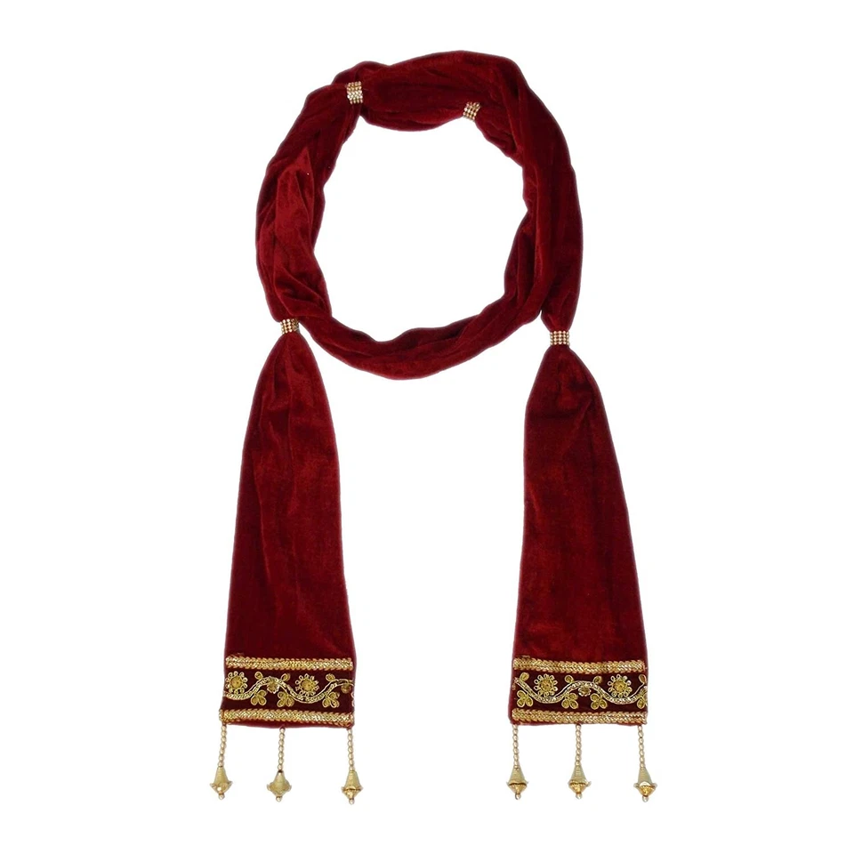 Estola de veludo masculina para noivo, (pacote com 2), Dupatta para estola Dulha/Sherwani - Imagem 4 de 4