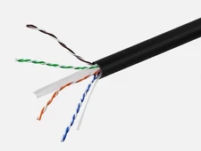 Monoprice Cat6A Ethernet Cable Black, 10G, 650MHz, 23AWG, Price per 100 foot